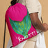 Vibrant Pink Mermaid Tail Drawstring bag